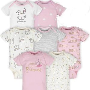 7 pack girls onesies